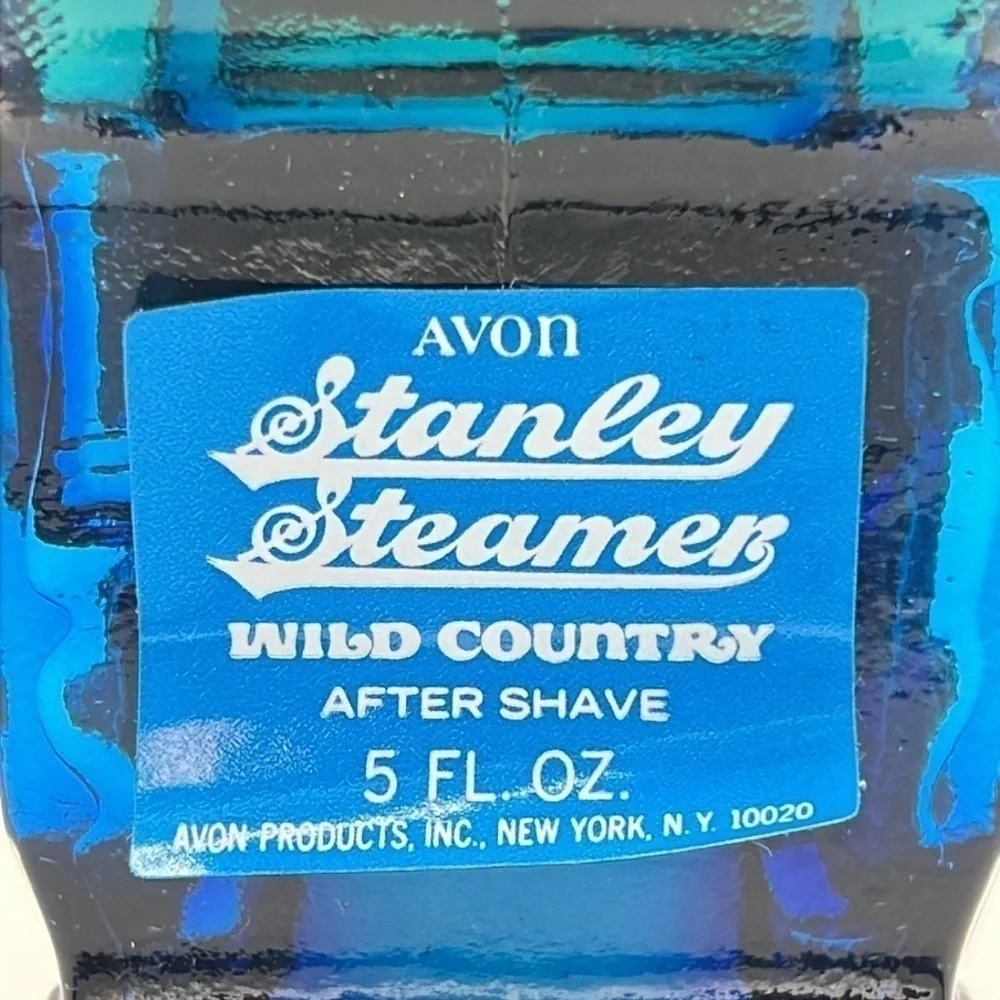 AVON STANLEY STEAMER WILD COUNTRY AFTER SHAVE DECANTER VINTAGE IN BOX
